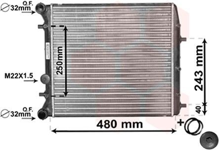 Radiator VAN WEZEL 76002005