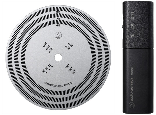 AudioTechnica Stroboscope disc and quartz strobe light AudioTechnica Stroboscope disc and quartz strobe light