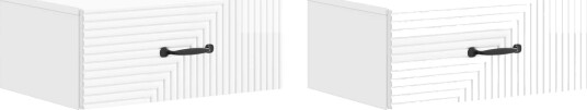  Vegghengt Nattbord 2 pcs Høgglans hvit 49 x 34,5 x 20 cm