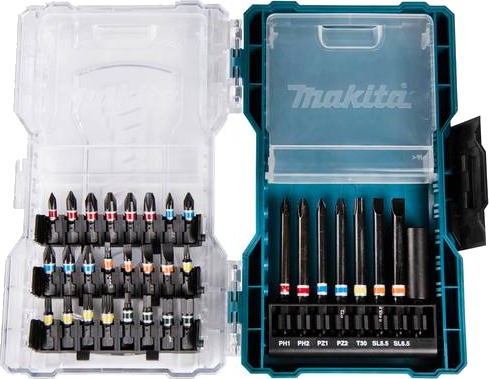 Makita E-07076 32 Deler Bitssett for Skrutrekker og Bor - Torx, Phillips, Hex, 1/4" Makita E-07076 32 Deler Bitssett for Skrutrekker og Bor - Torx, Phillips, Hex, 1/4"