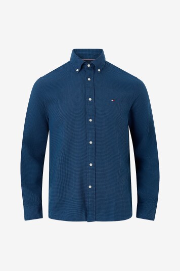 Tommy Hilfiger - Skjorte Dobby Structure RF - Blå