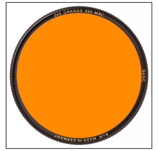 B+W Orange 55mm 550 MRC Basic Oransje filter for S/H fotografering B+W Orange 55mm 550 MRC Basic Oransje filter for S/H fotografering