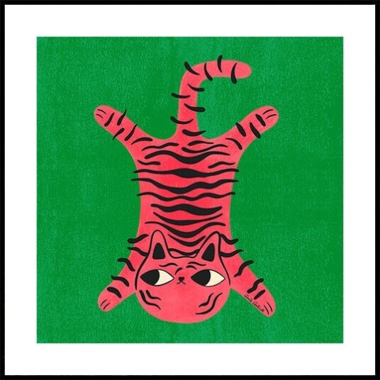 Cat Rug Plakat Plakat / 50x50cm