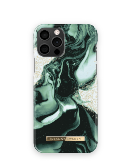 iDeal of Sweden deksel for iPhone 12/12 Pro  (golden olive marble)
