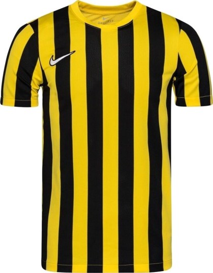 Nike Spillerdrakt Df Striped Division Iv Tour Yellow/svart/hvit Barn størrelse XL: 158 170 cm