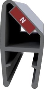 Vikingbad Magnetprofil Emil Hjørnemontering PVC 198,5cm Klar