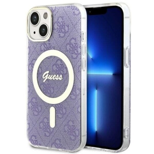 Guess iPhone 14 Plus Lilla Hardcase med MagSafe 6,7" Guess iPhone 14 Plus Lilla Hardcase med MagSafe 6,7"