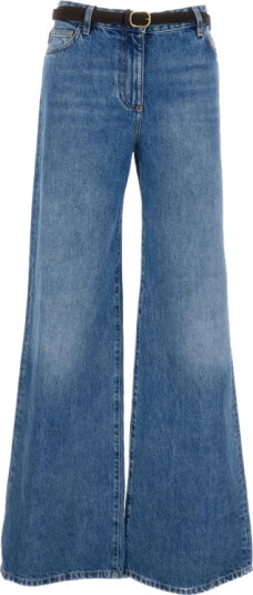 Elisabetta Franchi Dame Jeans Blå W27,