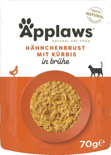 Applaws våtfôr Cat Natural i buljong med gresskar Kylling 12 x 70 g Applaws våtfôr Cat Natural i buljong med gresskar Kylling 12 x 70 g