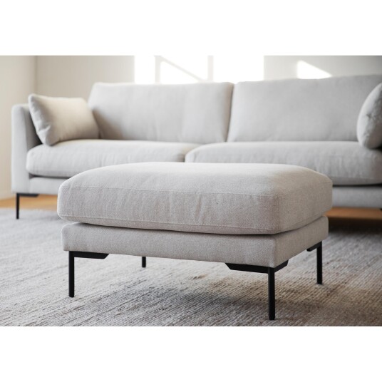 Rowico Home Corwin fotskammel Lys beige/svart Beige