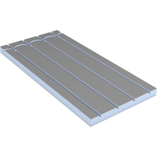Wedi Våtromsplate preline 1240x600x50mm utfreste spor for 16mm pex-rør