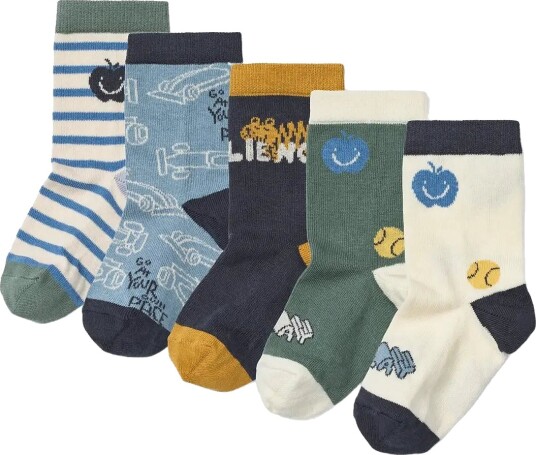 Liewood Silas Socks 5 Pack Blue 17/18