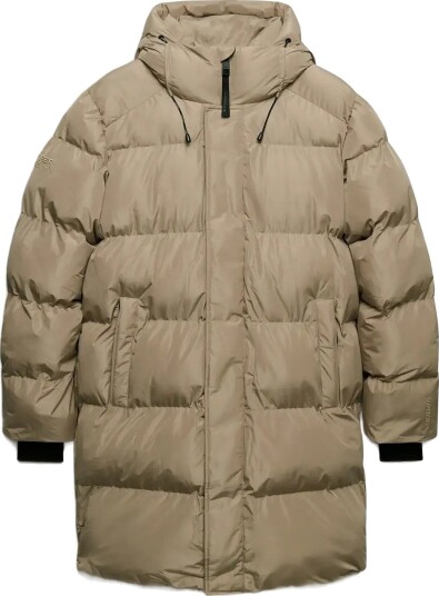 Superdry Hooded Sports Puffer Mid Jkt MOUNTAIN STONE S