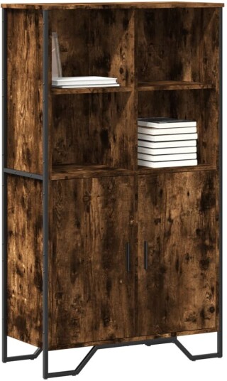 Highboard røkt eik 79,5x35,5x137,5 cm konstruert tre