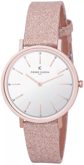 Pierre Cardin Dameklokke CBV.1112 Belleville Glam Sølvfarget/Lær