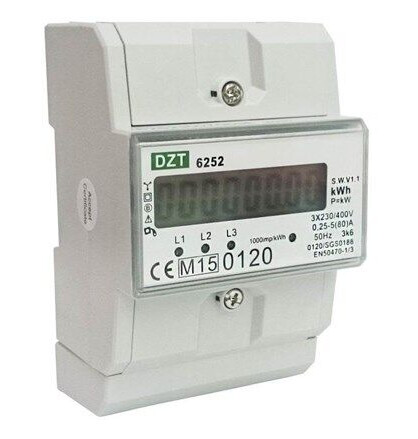 ELTECO Kwh meter lcd blue back light 3f kl.1 80a (5709728451402) ELTECO Kwh meter lcd blue back light 3f kl.1 80a (5709728451402)
