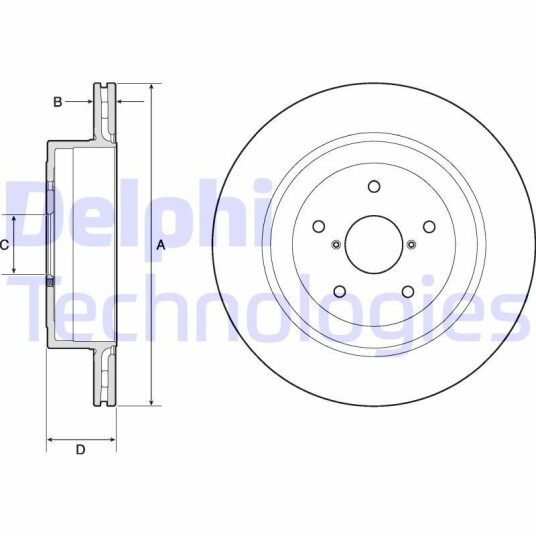 Bremseskive DELPHI BG4775C Bremseskive DELPHI BG4775C