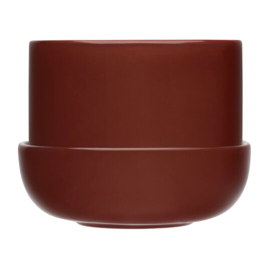 iittala Nappula krukke med fat Ø17 cm h13 cm Brun