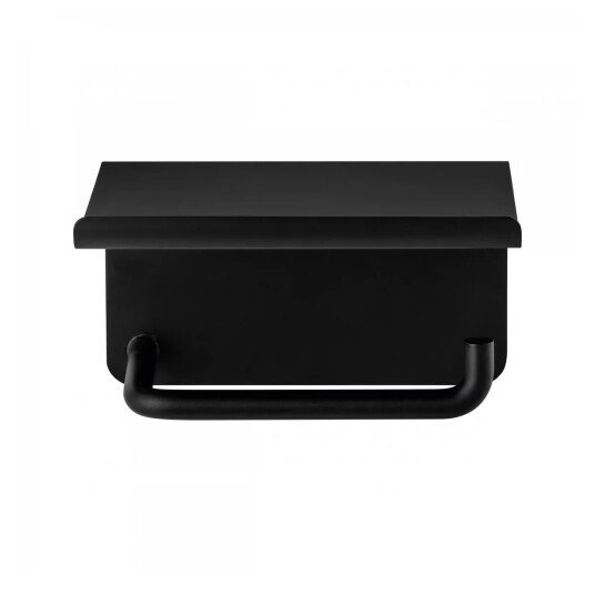 blomus Modo toalettpapirholder med hylle Black