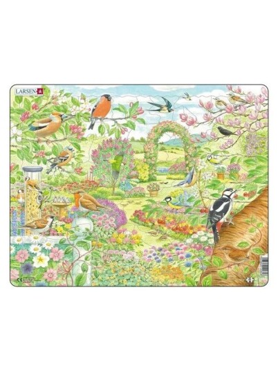Larsen Puzzles Puzzle Birds And Flowers In The Garden 60 Pieces Maxi 36.5x28.5 Cm Gulv