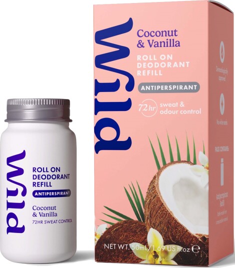 Wild Wild Antiper Roll On Refill Coconut Vanilla Nude 50 ML Wild Wild Antiper Roll On Refill Coconut Vanilla Nude 50 ML