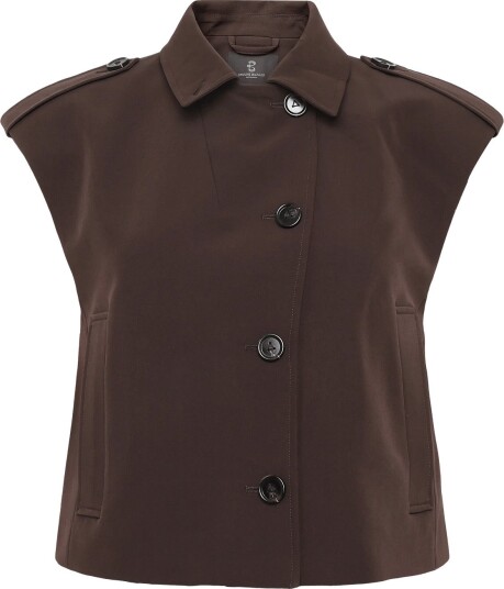 Bruuns Bazaar Rubysusbblita Waistcoat - DARK BROWN - 44 Bruuns Bazaar Rubysusbblita Waistcoat - DARK BROWN - 44