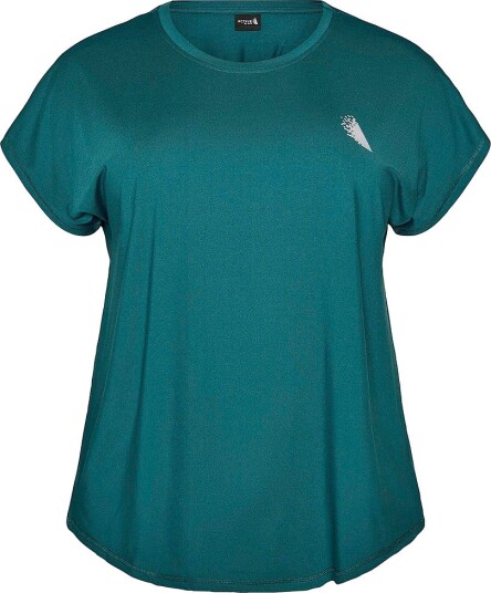 Zizzi Treningstopp Abasic O neck Tee Grønn