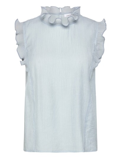 Coster Copenhagen Top With Ruffles Blue 40