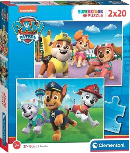 Clementoni Jigsaw Puzzle Paw Patrol 2x20st. Gulv