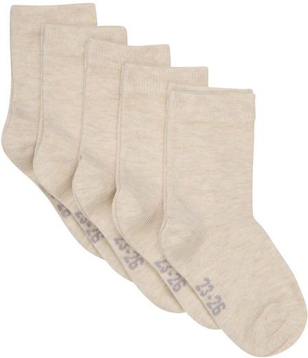 MinyMo 5 pack sokker til barn Sand Melange