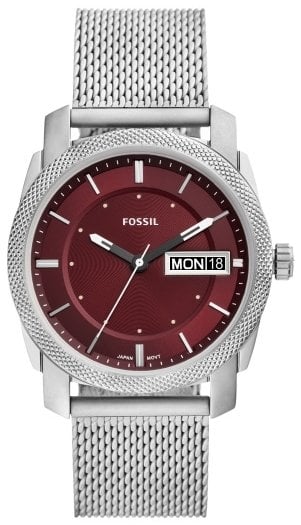 Fossil Herreklokke FS6014 Machine Rød/Stål Ø42 mm