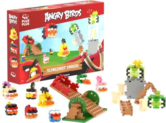 Plus Plus Angry Birds Byggesett Slingshot Smash 300 Deler