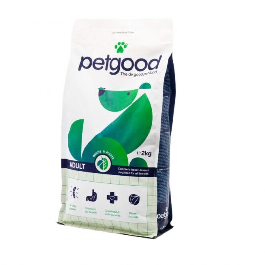 Petgood Insektsfôr til Voksne Hunder 2 kg - Hundefôr med Insektsprotein