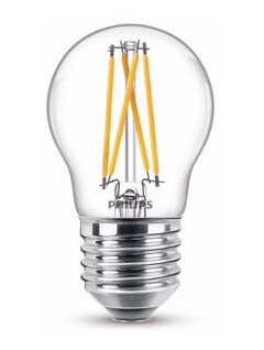 E27 Philips WarmGlow E27 LED-lyspærer 1.8W (25W) (Lustre, Klart, Kan dimmes)