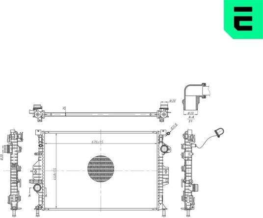 ERA 673016 Radiator motorkjøling