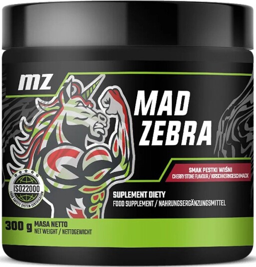 Mad Zebra Pre-Workout 300 g – treningsytelse