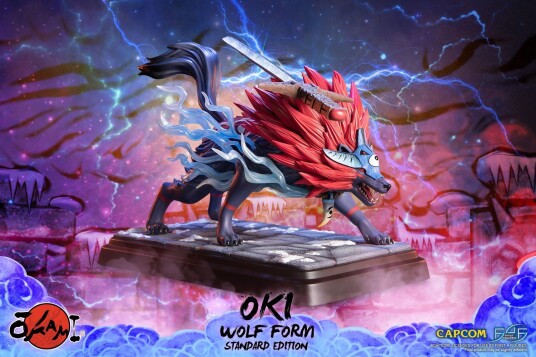 First 4 Figures - Okami Resin Painted Statue: Oki (Wolf Form) (Standard Edition) - Figur