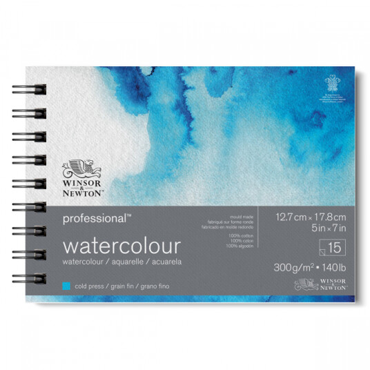 Winsor & Newton Professional Akvarellblokk Spiral CPx18 cm 300g