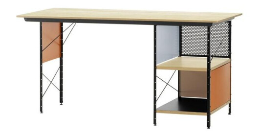 Vitra Eames EDU Skrivebord Sort/ Oransje/ Blå/ Bjørk