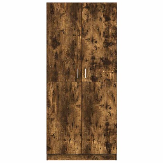 vidaXL Garderobe røkt eik 80x52x180 cm konstruert tre