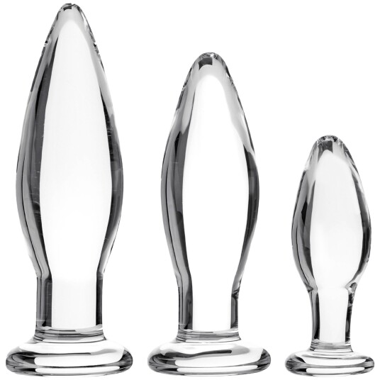 Sinful BumBum Glass Butt Plugg Sett     - Klar