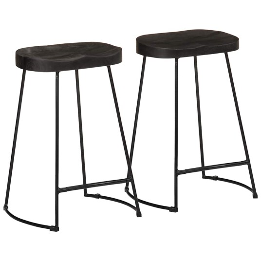  Barkrakker 2 stk sort 45x40x62 cm heltre mango 8721102922244