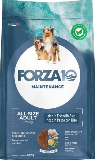Forza10 Maintenance Dog Tørrfôr Forza 10 All Breeds Maintenance & Ris Fisk 2 X 12 kg