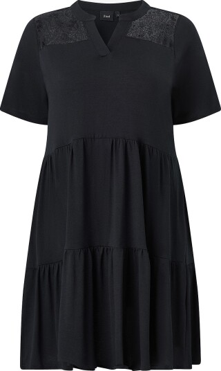 Zizzi Kjole mOlika S/S Abk Svart