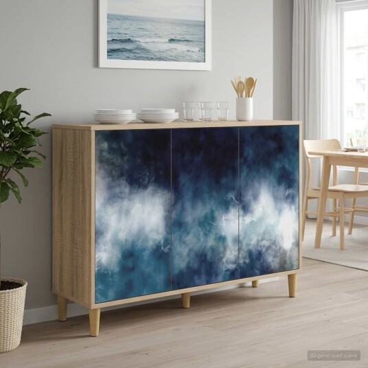 vidaXL Serviesskap RAALTE Sonoma 102 x 33 x 75 cm Konstruert tre