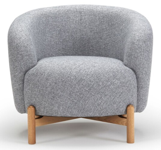Kragelund Furniture Kragelund Gran Lenestol Grå Stoff, eikeben Unoliving