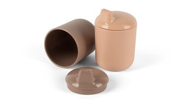 dantoy TINY BIO drikkekoppsett, sand farger/brun