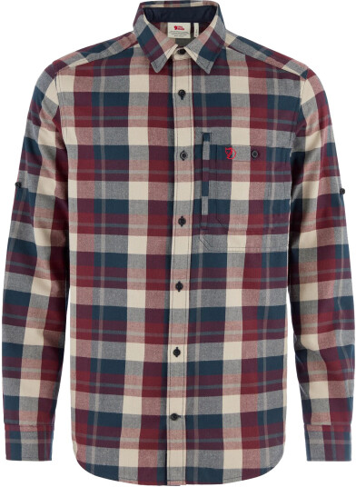 Fjellreven Men"s Fjällglim Regular Shirt Dark Navy/Maroon M