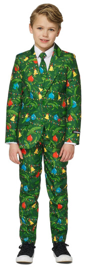 OppoSuits Suitmeister Boys Christmas Green Tree Light Up Dress Small OppoSuits Suitmeister Boys Christmas Green Tree Light Up Dress Small