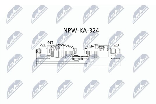 Nty Drivaksel NTY NPW KA 324